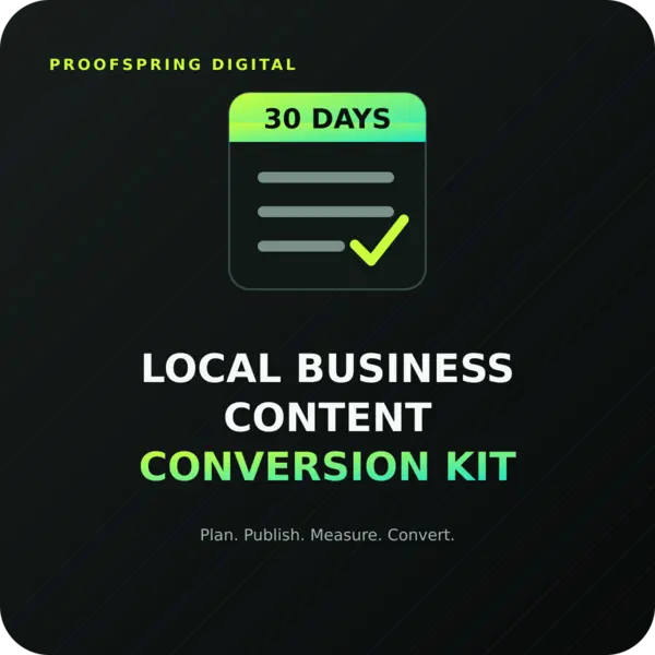 30-Day Local Business Content Conversion Kit product cover