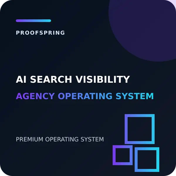 AI Search Visibility Agency Operating System product cover