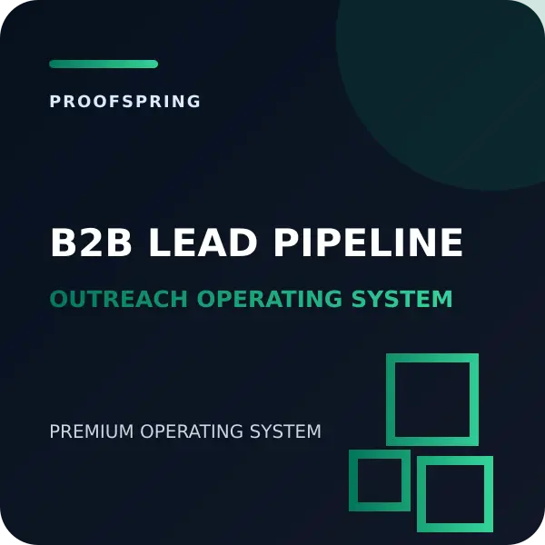 B2B Lead Pipeline and Outreach Operating System product cover