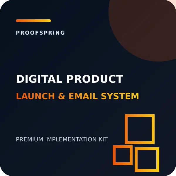Digital Product Launch Funnel and Email System product cover