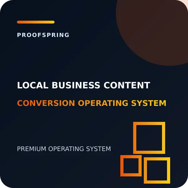 Local Business Content and Conversion Operating System product cover