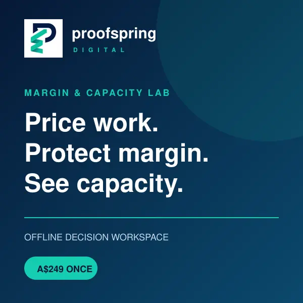 ProofSpring Margin & Capacity Lab product cover