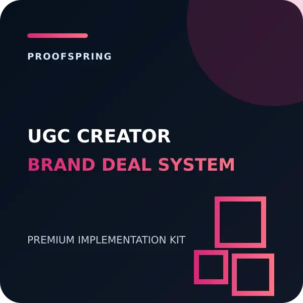 UGC Creator Brand Deal Operating System product cover